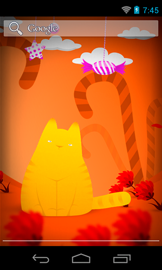 Screenshots of the Hamlet the cat for Android tablet, phone.