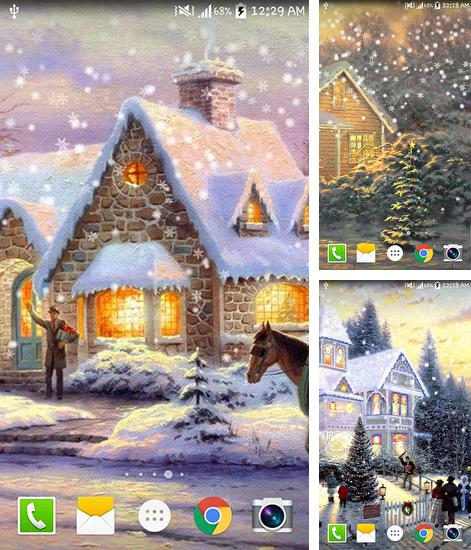 Android 搭載タブレット、携帯電話向けのライブ壁紙 モンキー・アンド・バナナ のほかにも、ハンドペインテッド：スノーフレーク、Hand-painted: Snowflake も無料でダウンロードしていただくことができます。