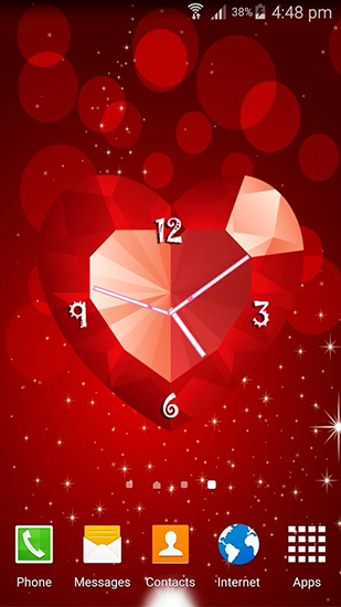 Hearts сlock - безкоштовно скачати живі шпалери на Андроїд телефон або планшет.