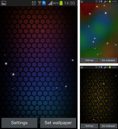 Kostenloses Android-Live Wallpaper Bienenwaben. Vollversion der Android-apk-App Honeycomb für Tablets und Telefone.