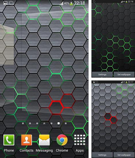 Kostenloses Android-Live Wallpaper Bienenwaben 2. Vollversion der Android-apk-App Honeycomb 2 für Tablets und Telefone.