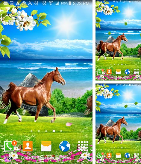 Kostenloses Android-Live Wallpaper Pferde. Vollversion der Android-apk-App Horses by Villehugh für Tablets und Telefone.
