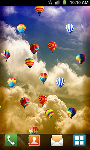 Hot air balloon by Venkateshwara apps - бесплатно скачать живые обои на Андроид телефон или планшет.