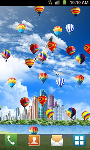 Як виглядають живі шпалери Hot air balloon by Venkateshwara apps.