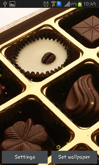 Screenshots do Chocolate quente para tablet e celular Android.