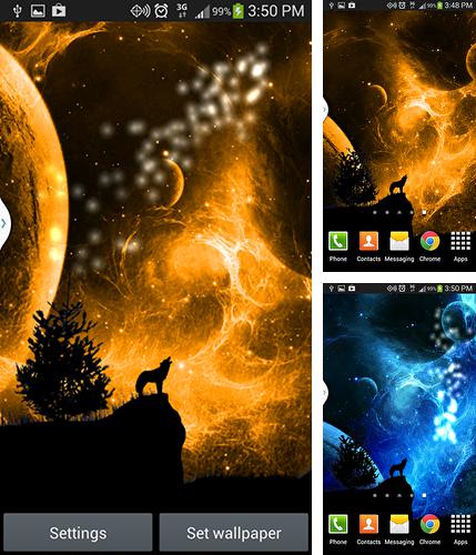 Además de fondo de pantalla animados Planeta de la pequeña bruja para teléfonos y tabletas Android, también puedes descargarte gratis Howling space.