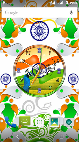 Papeis de parede animados Relógio da índia para Android. Papeis de parede animados India clock by iPlay Store para download gratuito.