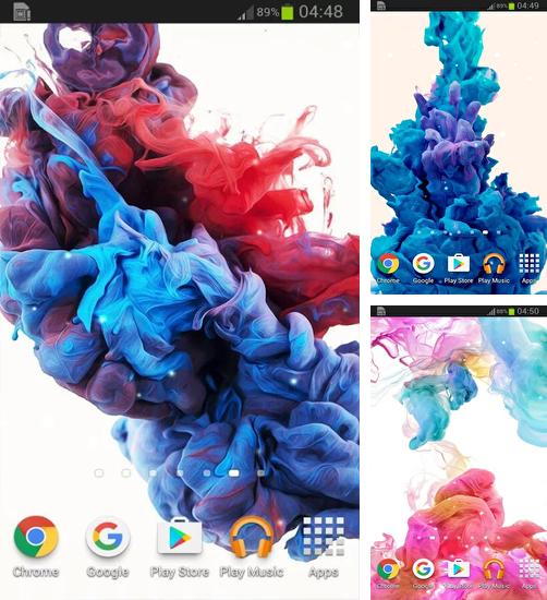 Kostenloses Android-Live Wallpaper Tinte im Wasser. Vollversion der Android-apk-App Inks in Water für Tablets und Telefone.