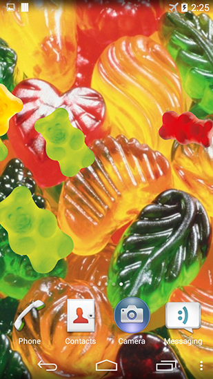 Jelly and candy für Android spielen. Live Wallpaper Gelee und Süßigkeiten kostenloser Download.