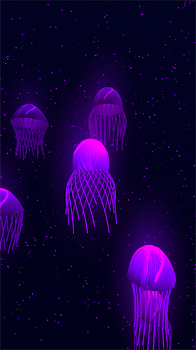Papeis de parede animados Água-viva 3D para Android. Papeis de parede animados Jellyfish 3D by Womcd para download gratuito.