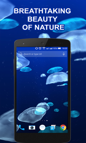 Kostenloses Android-Live Wallpaper Quallen. Vollversion der Android-apk-App Jellyfishes für Tablets und Telefone.