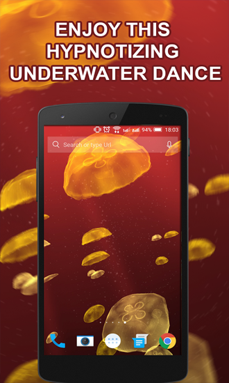 Jellyfishes für Android spielen. Live Wallpaper Quallen kostenloser Download.