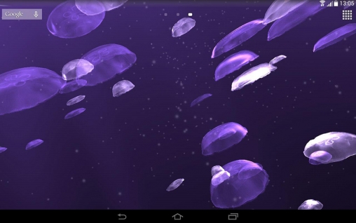 Kostenloses Android-Live Wallpaper Quallen 3D. Vollversion der Android-apk-App Jellyfishes 3D für Tablets und Telefone.