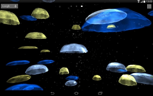 Скриншот Jellyfishes 3D. Скачать живые обои на Андроид планшеты и телефоны.