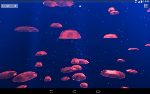 Screenshots do Águas-vivas 3D para tablet e celular Android.