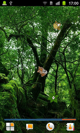 Papeis de parede animados Selva para Android. Papeis de parede animados Jungle by Happy para download gratuito.