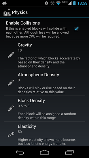 Capturas de pantalla de Kinetic para tabletas y teléfonos Android.