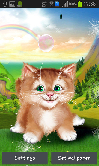 Papeis de parede animados Gatinho para Android. Papeis de parede animados Kitten para download gratuito.