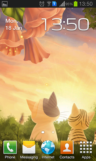 Descarga gratuita fondos de pantalla animados Gatito: Atardecer  para Android. Consigue la versión completa de la aplicación apk de Kitten: Sunset para tabletas y teléfonos Android.