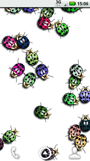 Écrans de Ladybugs pour tablette et téléphone Android.