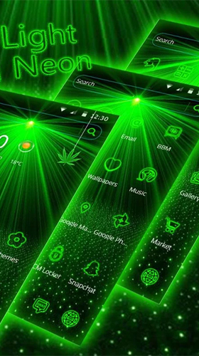 Android タブレット、携帯電話用レーザー・グリーン・ライトのスクリーンショット。