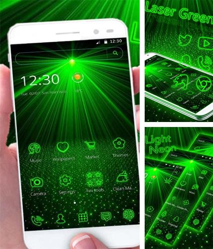 Kostenloses Android-Live Wallpaper Grünes Laserlicht. Vollversion der Android-apk-App Laser green light für Tablets und Telefone.
