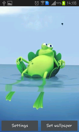 Lazy frog für Android spielen. Live Wallpaper Fauler Frosch kostenloser Download.