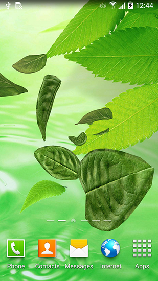 Papeis de parede animados Folhas 3D para Android. Papeis de parede animados Leaves 3D para download gratuito.