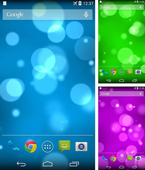 Kostenloses Android-Live Wallpaper Licht Bokeh. Vollversion der Android-apk-App Light bokeh für Tablets und Telefone.