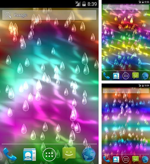 Kostenloses Android-Live Wallpaper Leichter Regen. Vollversion der Android-apk-App Light rain für Tablets und Telefone.