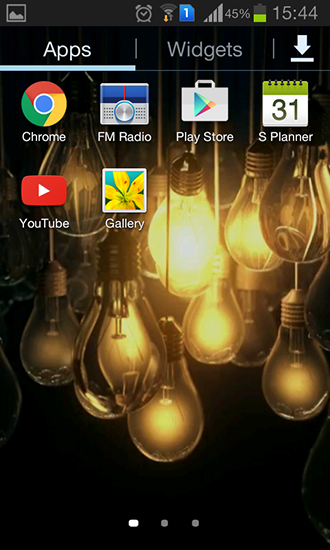 Screenshots do Lâmpada de iluminação para tablet e celular Android.