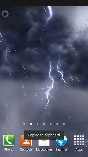 Screenshots of the Lightning storm for Android tablet, phone.
