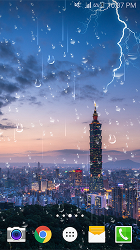 Lightning storm by live wallpaper HongKong - бесплатно скачать живые обои на Андроид телефон или планшет.