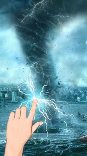 Écrans de Live lightning storm pour tablette et téléphone Android.