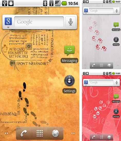 En plus du fond d'écran Neige de Noёl  pour téléphones et tablettes Android, vous pouvez aussi télécharger gratuitement Traces, Live Prints.
