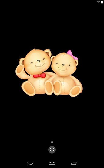 Screenshots of the Live teddy bears for Android tablet, phone.