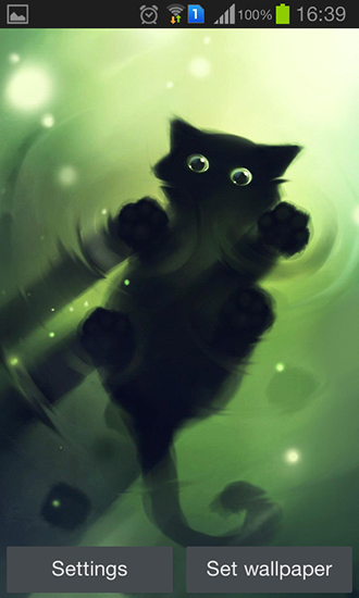 Descarga gratuita fondos de pantalla animados Gatito negro solitario  para Android. Consigue la versión completa de la aplicación apk de Lonely black kitty para tabletas y teléfonos Android.