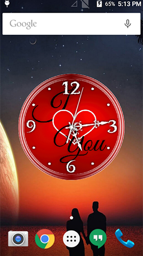 Скріншот Love: Clock by Lo Siento. Скачати живі шпалери на Андроїд планшети і телефони.