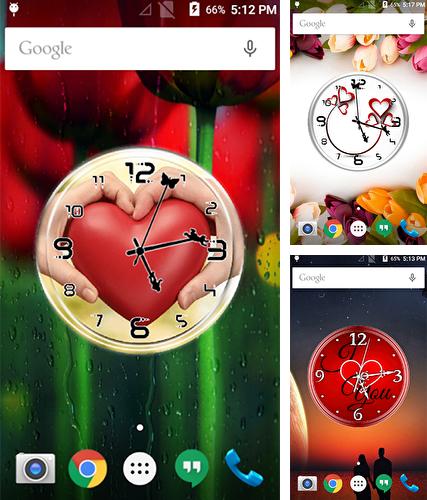 Love: Clock by Lo Siento - бесплатно скачать живые обои на Андроид телефон или планшет.