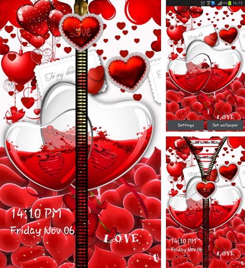 In addition to live wallpaper Balloons 3D for Android phones and tablets, you can also download Love: Zipper for free.