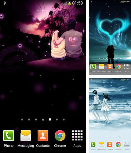 Además de fondo de pantalla animados Árbol con hojas que caen para teléfonos y tabletas Android, también puedes descargarte gratis Lovers.