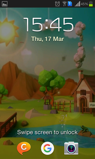 Screenshots do Pequena fazenda poligonal para tablet e celular Android.