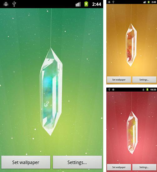 Дополнительно к живым обоям на Андроид телефоны и планшеты Анимация дождя, вы можете также бесплатно скачать заставку Lucky crystal.