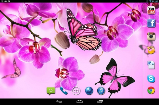 Papeis de parede animados Borboletas mágicas para Android. Papeis de parede animados Magic butterflies para download gratuito.