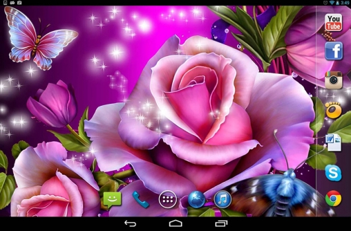 Screenshots of the Magic butterflies for Android tablet, phone.
