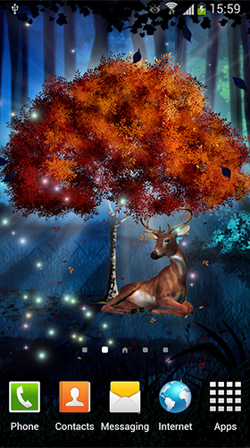 Papeis de parede animados Floresta mágica para Android. Papeis de parede animados Magic forest by Amax LWPS para download gratuito.
