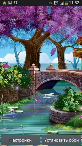 Papeis de parede animados Jardim mágico para Android. Papeis de parede animados Magic garden para download gratuito.
