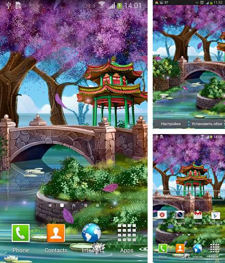 Kostenloses Android-Live Wallpaper Magischer Garten. Vollversion der Android-apk-App Magic garden für Tablets und Telefone.