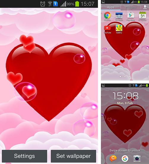 Додатково до живої шпалери Чарівний ліс для Android телефонів та планшетів, Ви можете також безкоштовно скачати Magic heart.