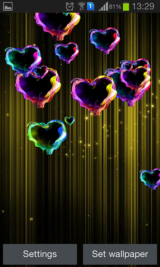 Screenshots of the Magic hearts for Android tablet, phone.